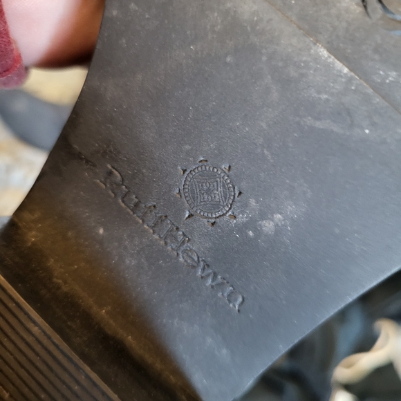 Ruff Hewn Sundance Tall Navy Soft Leather Boot With Stitching Design sz 6.5 - Picture 7 of 7